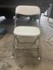 (100) White Poly Folding Chairs