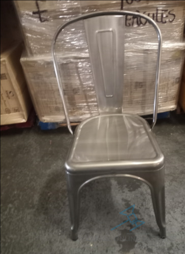 (12) New Gunmetal Bistro Chairs (some rust)