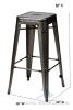 (16) New Gunmetal Bistro Stool - 4