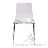 (40) New Clear Sofia Polycarbonate Dinning chair with Chrome Leg