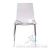 (30) New Clear Sofia Polycarbonate Dinning chair with Chrome Leg