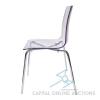 (30) New Clear Sofia Polycarbonate Dinning chair with Chrome Leg - 2