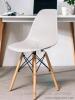 (30) New Lulu Chair, White Resin seat w/ European Beechwood Legs