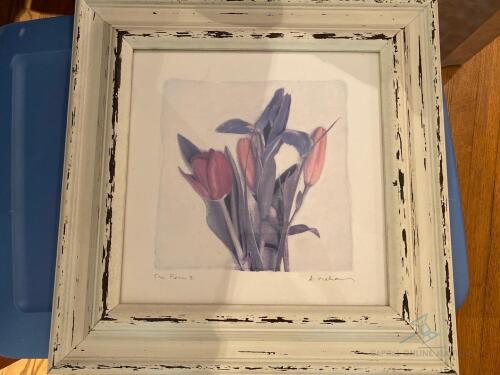 Signed Framed Print, Flowers