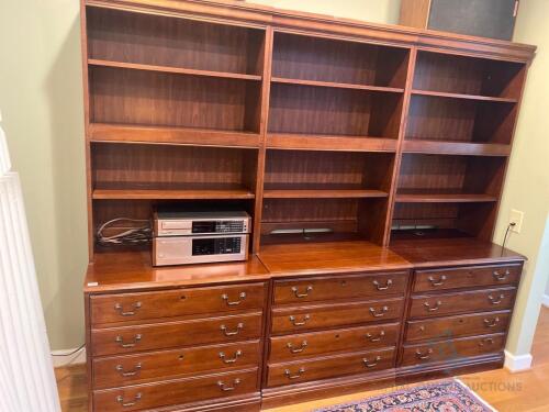 3 Two-Drawer File Cabinets with Matching Shelves