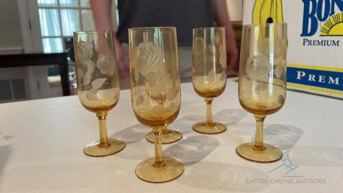 Cocktail Glasses and Decanter Set