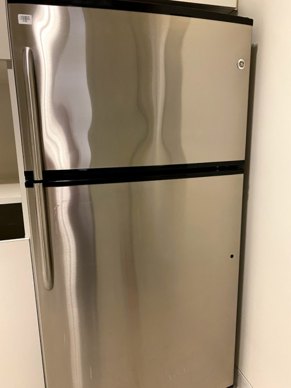 Stainless Steel refrigerator with top freezer