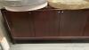 Large Wooden Credenza with Glass Top - 3