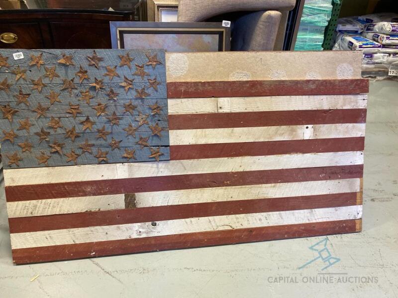 Rustic Wood American Flag