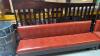 2 Leather and Slat Wood Bench Seats - 2