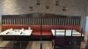 2 Leather and Slat Wood Bench Seats - 11