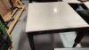 2 White Dining Tables with Black Base - 2