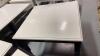 2 White Dining Tables with Black Base - 4