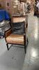 6 Gold and Wood Arm Chairs