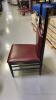 20 Maroon Chairs with Dark Wood Accents - 3