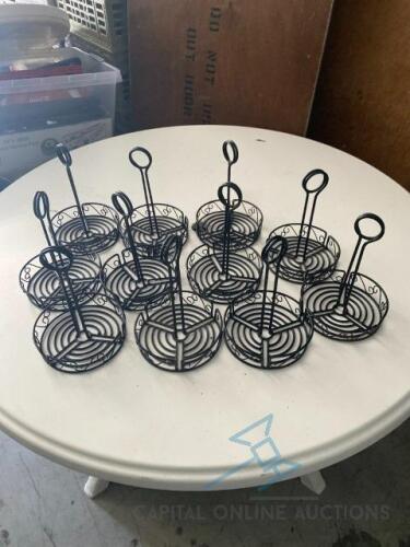 (11) Black Condiment Holders