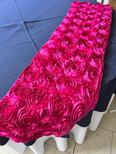 12''X120'' Pink Runner Rosette Taffeta