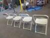 (100) White Folding Chairs - 2