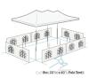 Brand New(In boxes) 20 ft x 40 ft Economy Pole Canopy Tent with Sidewalls, White - 10