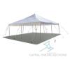 Brand New 20 ft x 20 ft Economy Pole Canopy Tent with Sidewalls, White - 3