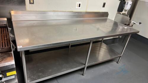 Stainless Steel Prep Table with Can Opener