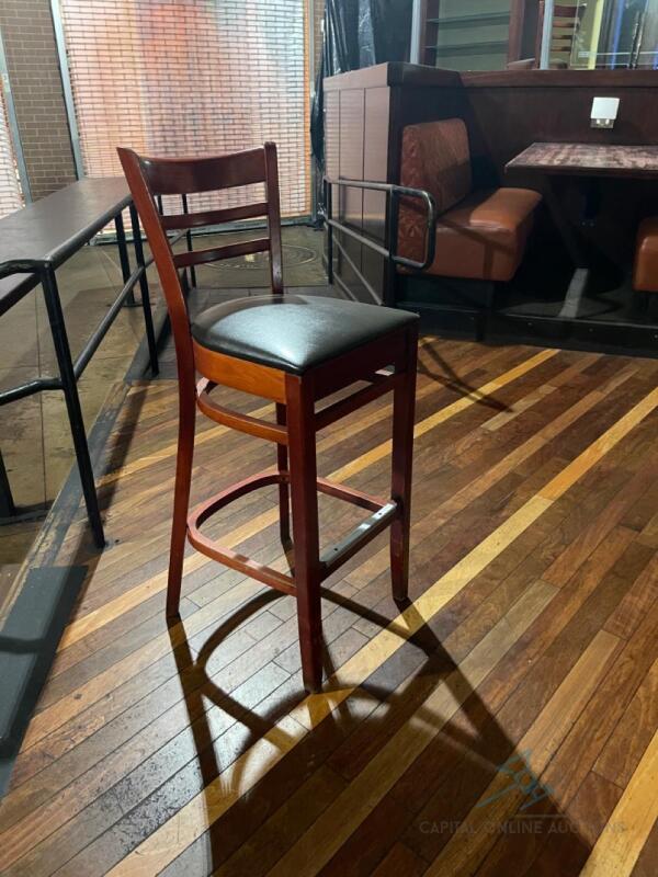 12 Wooden Ladder Back Barstools