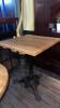 4 Ornate Base Wooden Tables - 3