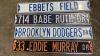 4 Baseball Street Signs