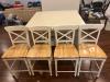 Antique White/light Counter Height Chairs - 5