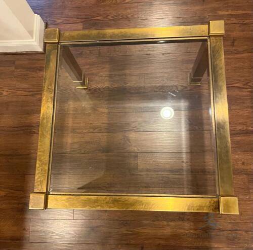 Brass & Glass Accent Tables