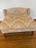Upholstered Chair with Ottoman - 3