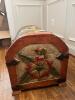 Hand Carved & Painted Wood Chest - 4