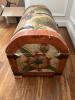 Hand Carved & Painted Wood Chest - 5