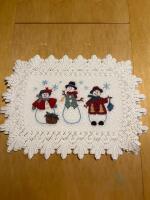 Lace Table Linens - Winter Themed