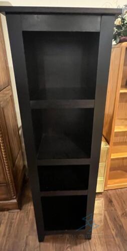 Narrow Ebony Bookcase