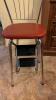 Step stool with padded seat and 2 wooden folding chairs - 3