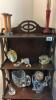 Vintage Wooden Shelf and contents - 2