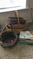 Basket Lot w/ sewing books