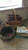 Basket Lot w/ sewing books