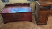 Hope chest and Lamp Table