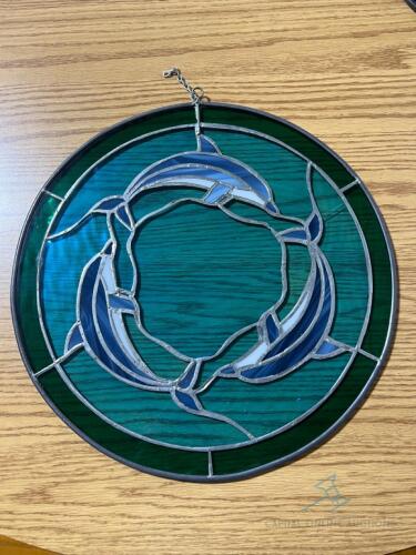Dolphins Stained Glass