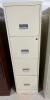 Cream/Beige 4-Drawer Filing Cabinet