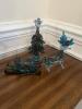 Hand-Blown Glass Reindeer, Sleigh, Christmas Tree - 2