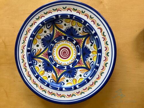 (2) De La Cal Barreira Puente Pottery (Spain) - Plates