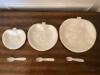 Vintage Mother of Pearl Capiz Shell Tray Set - 2