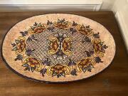 Hand-Painted Large Oval Serving Plate/Tray