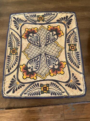 Hand-Painted Large Rectangular Serving Plate/Tray