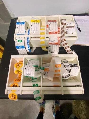 Food Rotation Labels with holder