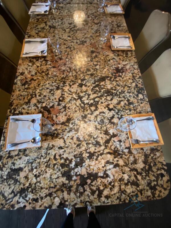 72in X 40in Rectangular Marble Dining Table