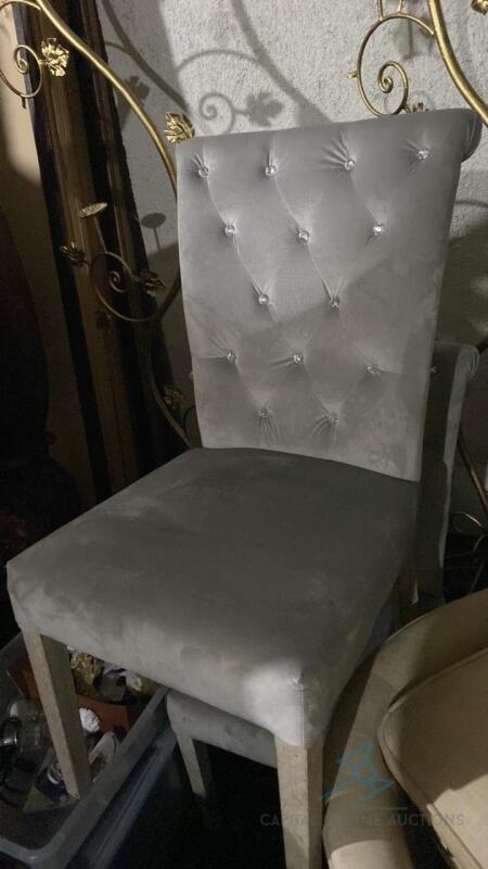 (2) Grey Upholstered Chairs